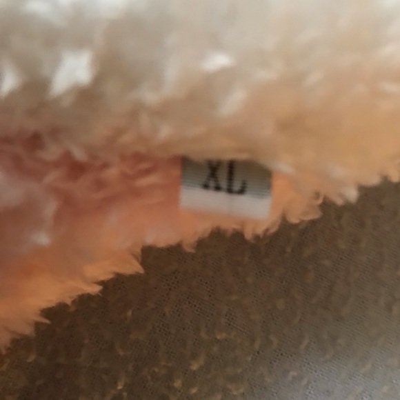 New! Pink/ White Tye Dye Sherpa Zip Up Teddy Jacket. Size XL. New! - Picture 3 of 5